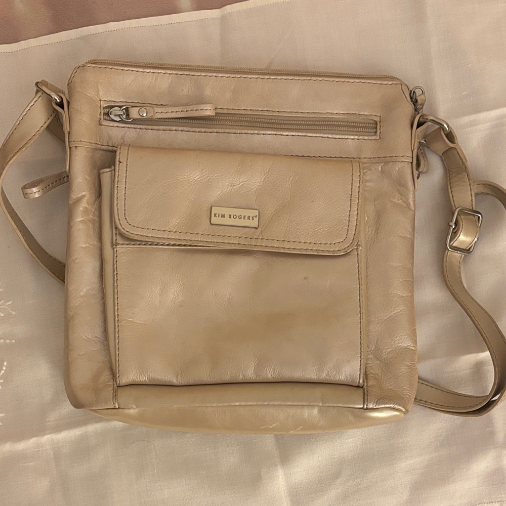 Kim Rogers Beige Crossbody Bag